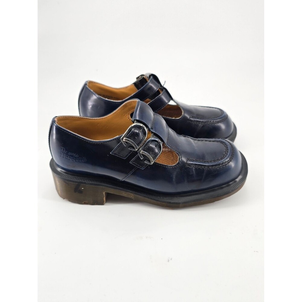 Vtg 90s Doc Martens 8305 Navy Double Strap Mary Janes 4 UK US Womens 6 Rare